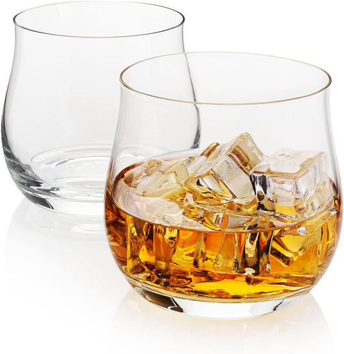 Premium Crystal San Francisco Classic Double Old Fashioned Rocks Drinking Glass 2-Piece Set