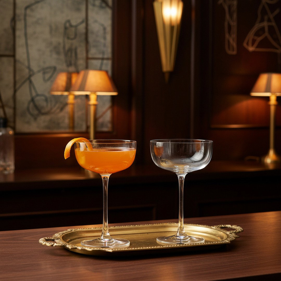 Refined coupe glass for classic cocktails, mixology, and special occasions.