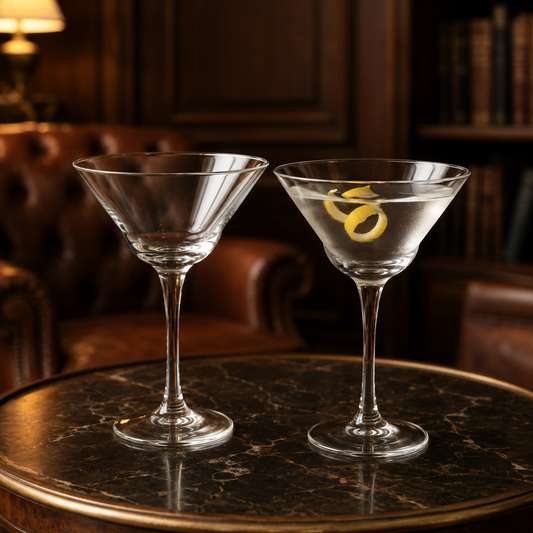 Jack London Five O’Clock Double Martini Glass 2-piece set in gift box