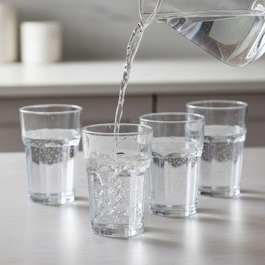 French Bistro Tempered Water Glass (All - Purpose Drinking Tumbler), 4 - Piece Set (Gift Box Collection) - HISTORY COMPANY