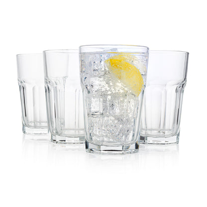 French Bistro Tempered Water Glass (All - Purpose Drinking Tumbler), 4 - Piece Set (Gift Box Collection) - HISTORY COMPANY