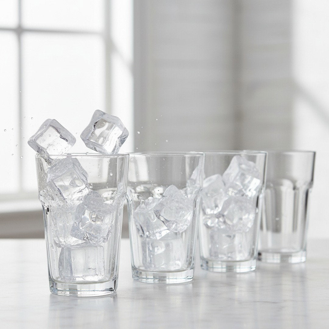 French Bistro Tempered Water Glass (All - Purpose Drinking Tumbler), 4 - Piece Set (Gift Box Collection) - HISTORY COMPANY