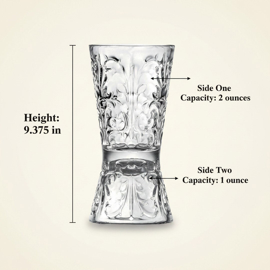 Handcrafted Crystal Double - Sided Jigger – 1930s "Paris Hotel Bar Design" (Gift Box Collection) - HISTORY COMPANY