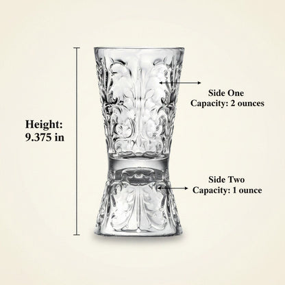 Handcrafted Crystal Double - Sided Jigger – 1930s "Paris Hotel Bar Design" (Gift Box Collection) - HISTORY COMPANY