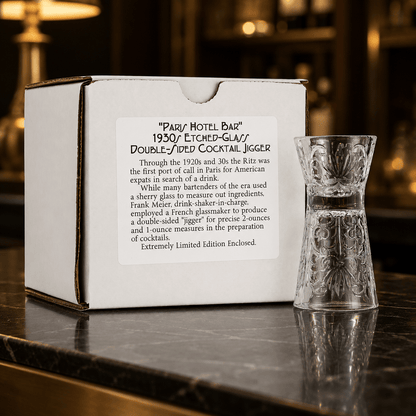 Handcrafted Crystal Double - Sided Jigger – 1930s "Paris Hotel Bar Design" (Gift Box Collection) - HISTORY COMPANY