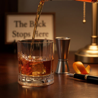 "Harry Truman" Gentleman’s Crystal Bourbon Whiskey Glass 2 - Piece Set (Gift Box Collection) - HISTORY COMPANY