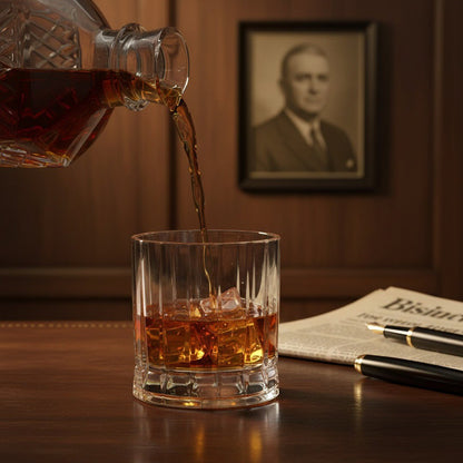 "Harry Truman" Gentleman’s Crystal Bourbon Whiskey Glass 2 - Piece Set (Gift Box Collection) - HISTORY COMPANY