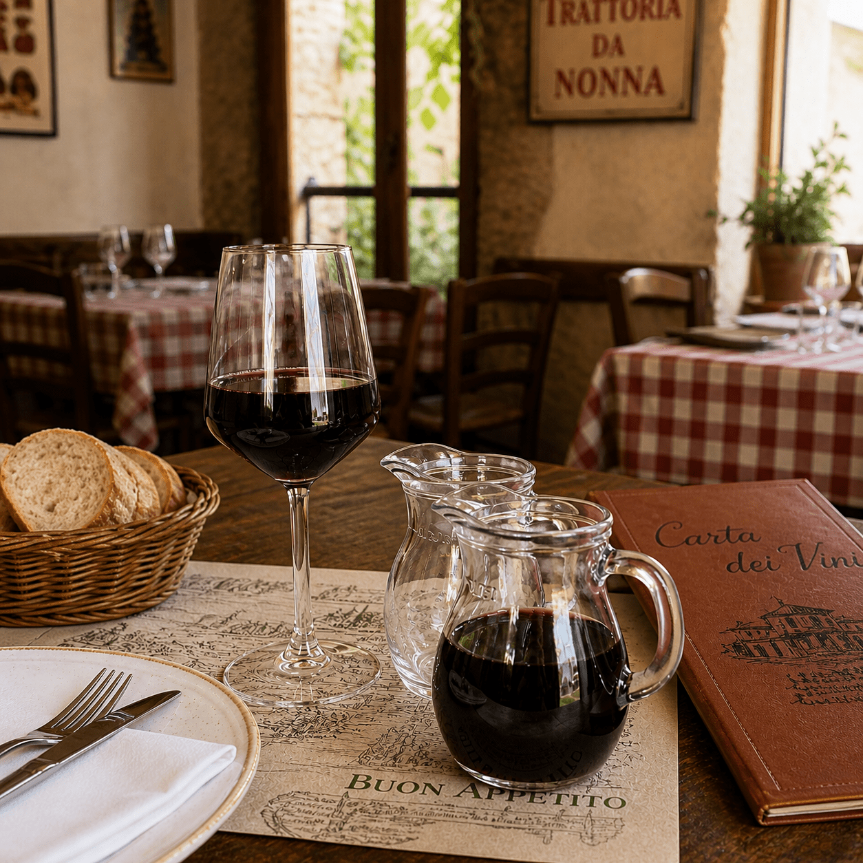 Italian Boccalino – Traditional Mini - Pitcher for Serving Table Wines, 2 - Piece Set (Gift Box Collection) - HISTORY COMPANY