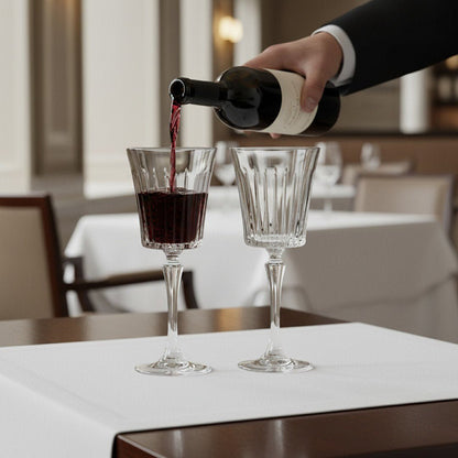 Italian Cinema "Dinner Party" Crystal Wine Glass – Luxury 2 - Piece Set (Gift Box Collection) - HISTORY COMPANY