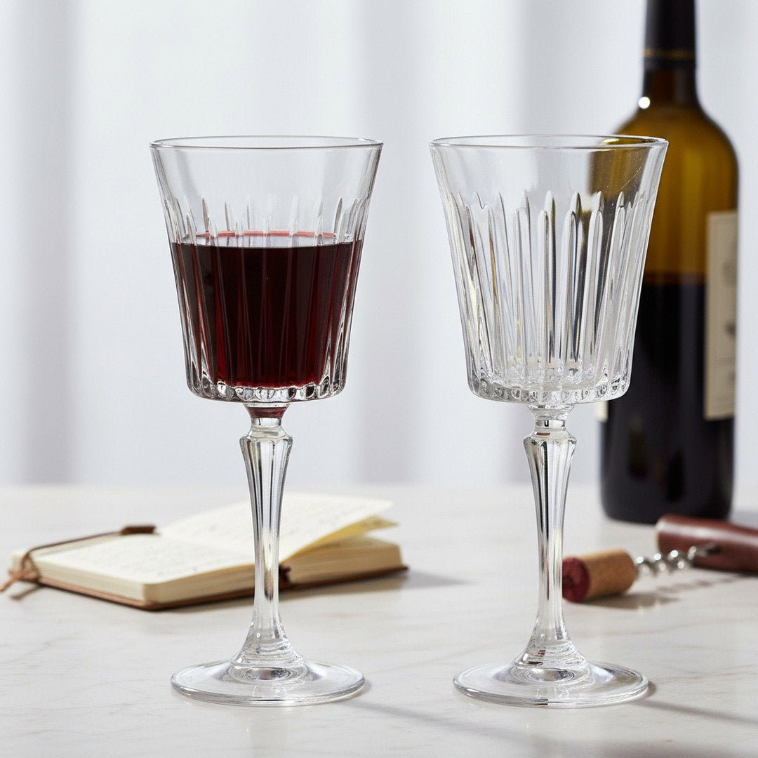 Italian Cinema "Dinner Party" Crystal Wine Glass – Luxury 2 - Piece Set (Gift Box Collection) - HISTORY COMPANY