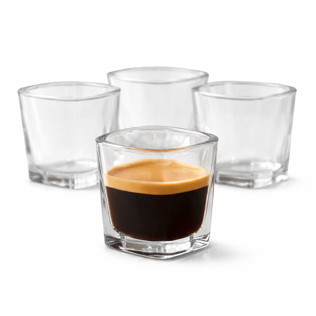 Italian Espresso Quartet, Durable 2 - ounce Barista - Grade Glassware, 4 - Piece Set (Gift Box Collection) - HISTORY COMPANY