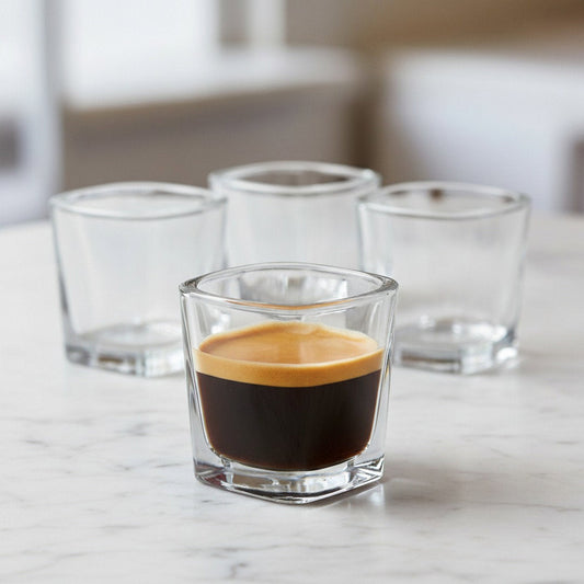 Italian Espresso Quartet, Durable 2 - ounce Barista - Grade Glassware, 4 - Piece Set (Gift Box Collection) - HISTORY COMPANY