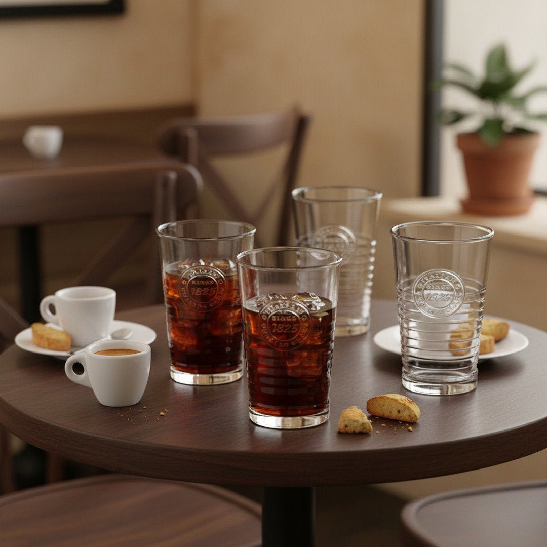 Italian Farmhouse Tumbler, All - Day Glassware, 4 - Piece Set (Gift Box Collection) - HISTORY COMPANY