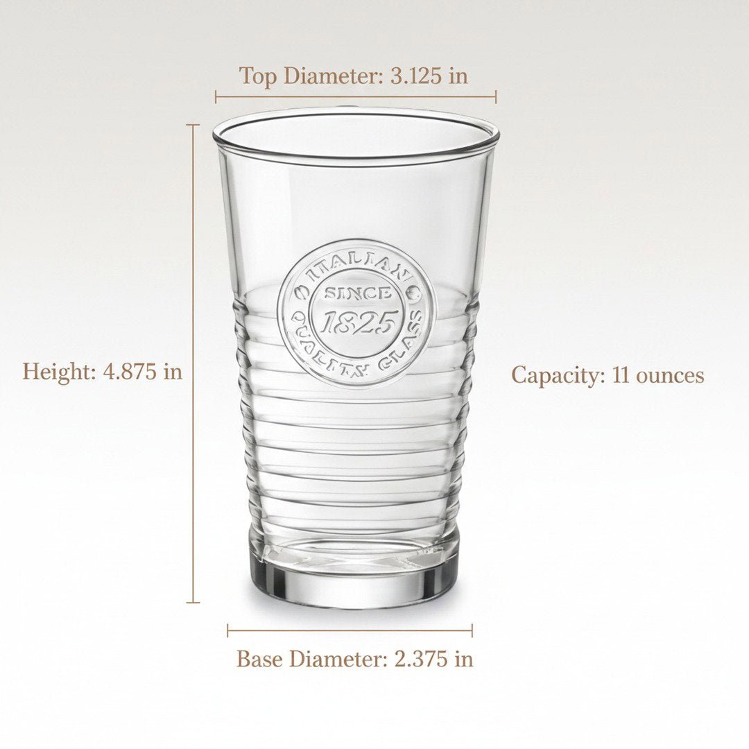 Italian Farmhouse Tumbler, All - Day Glassware, 4 - Piece Set (Gift Box Collection) - HISTORY COMPANY