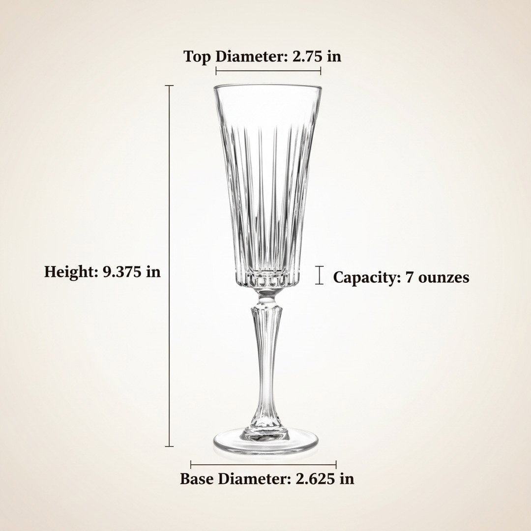 Italian Wedding Crystal Champagne Toasting Flute – Luxury 2 - Piece Set "For the Bride and Groom" (Gift Box Collection) - HISTORY COMPANY