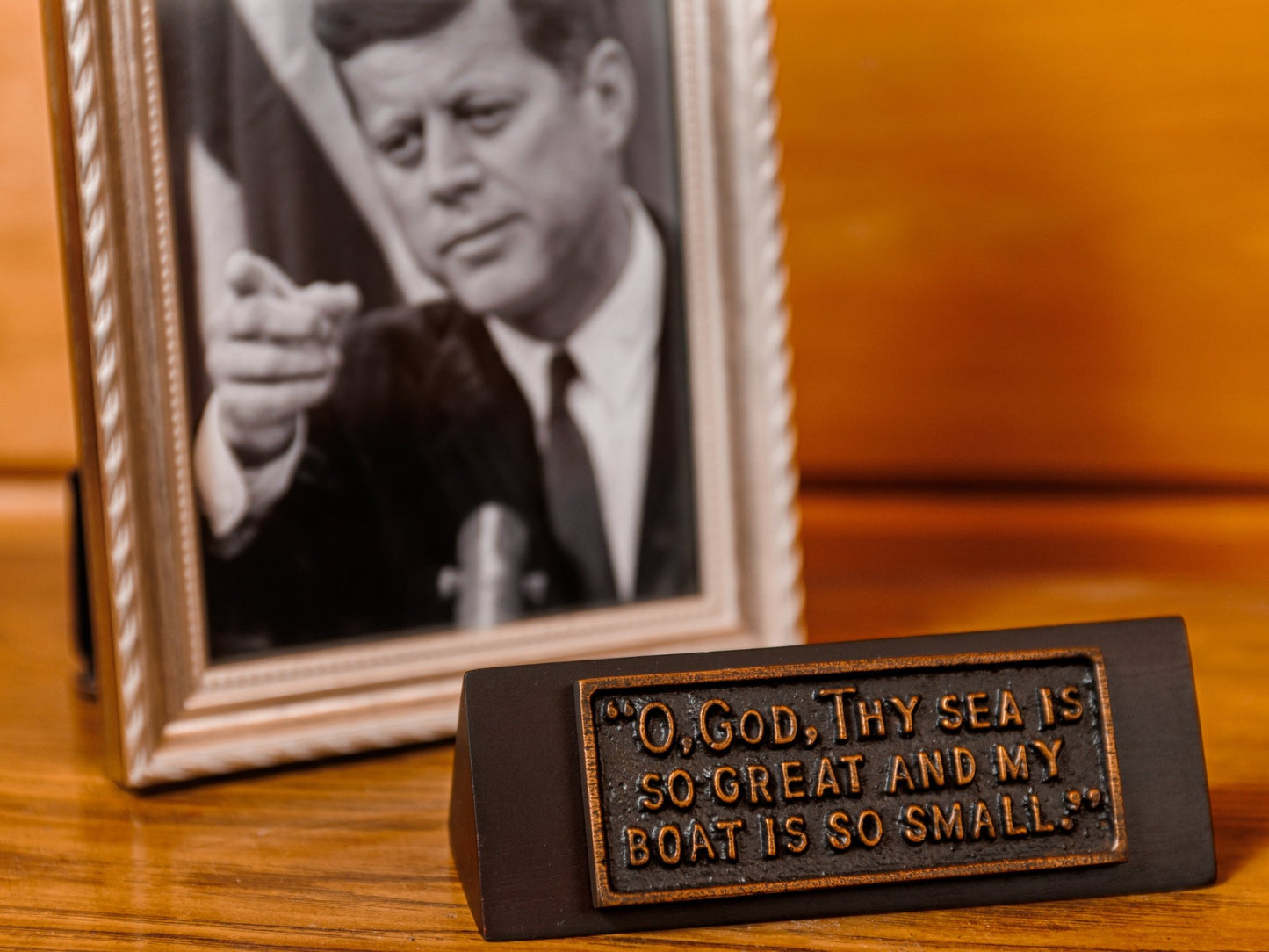 John F. Kennedy Oval Office desk plaque museum-quality replica