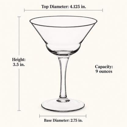 Legendary Jack London "Five O'Clock" Double Martini Glass 2-Piece Set (Gift Box Collection) - HISTORY COMPANY