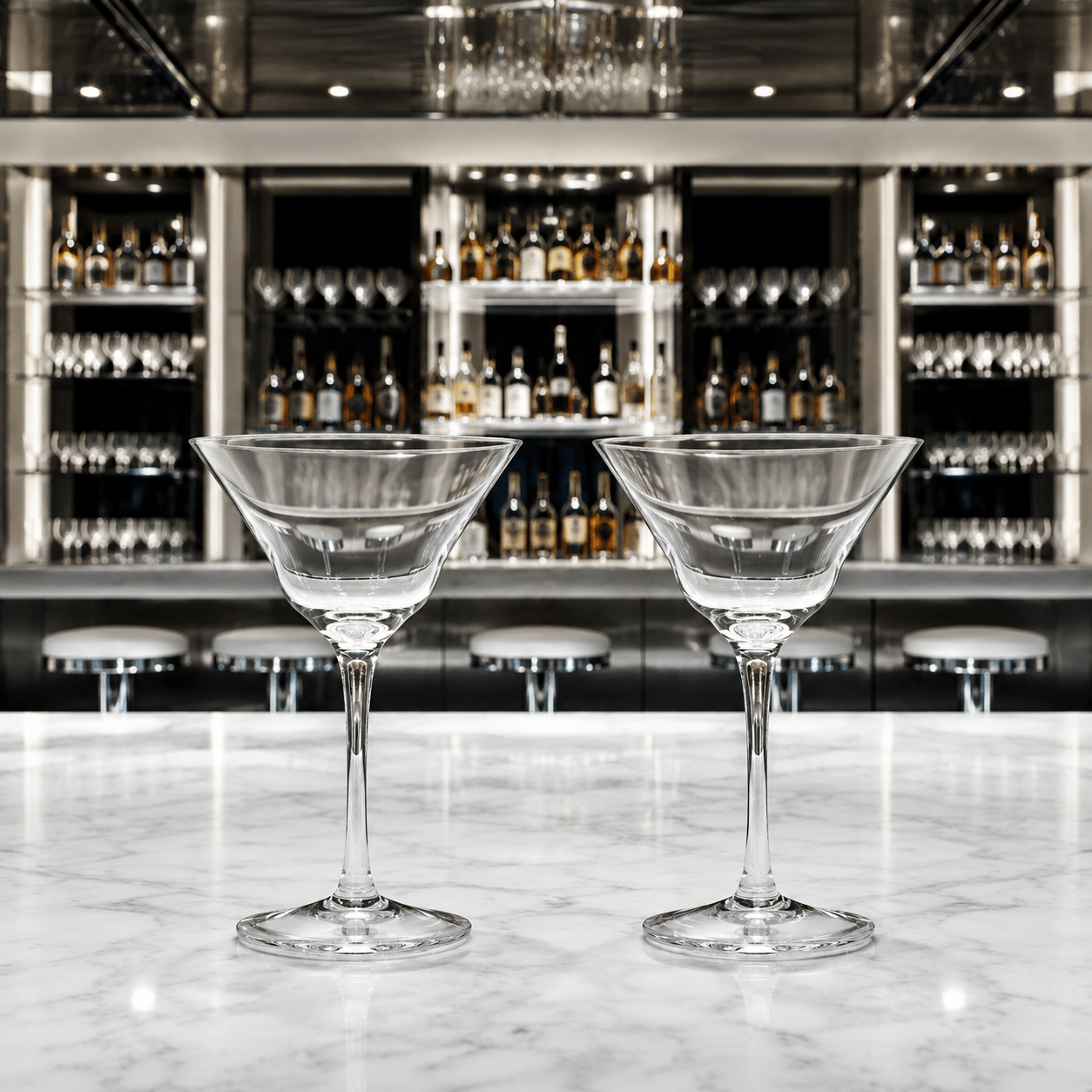 Legendary Jack London "Five O'Clock" Double Martini Glass 2-Piece Set (Gift Box Collection) - HISTORY COMPANY