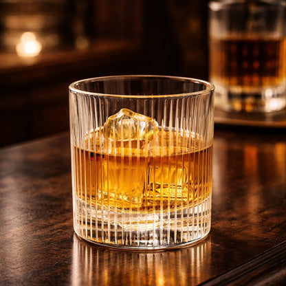 Leonardo DaVinci “Hand Cut” Luxe Crystal Double Rocks Glass, 2 - Piece Set (La Collection du Louvre) - HISTORY COMPANY