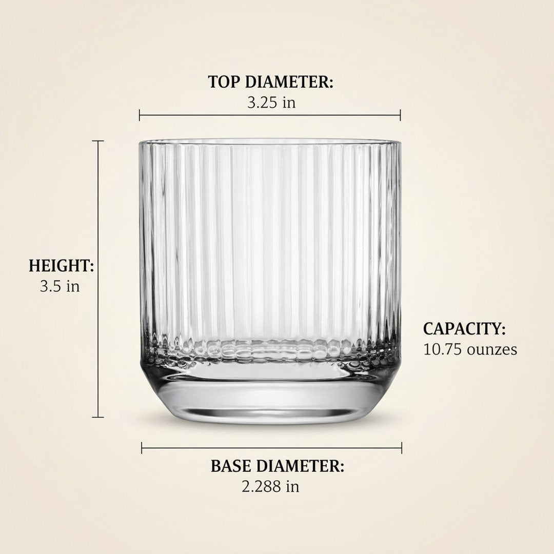 "Longchamps" 1950s Rocks Glass – 2 - Piece Set of Vintage Executive Barware (Gift Box Collection) - HISTORY COMPANY