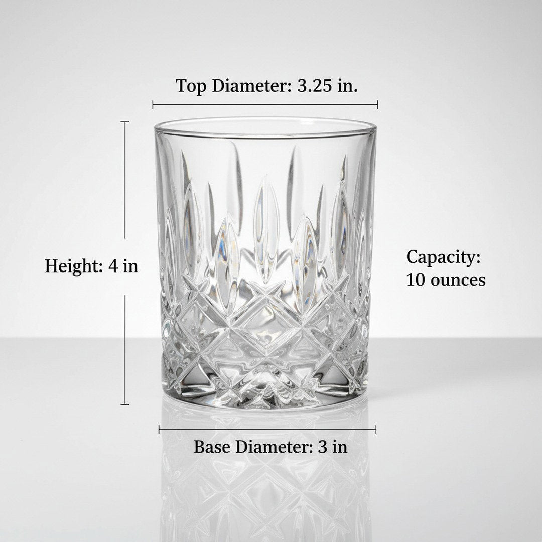 "Men's Bar" at the Astor Crystal Whiskey Glass – Best Gift for Bourbon Lovers – 2 - Piece Set (Gift Box Collection) - HISTORY COMPANY
