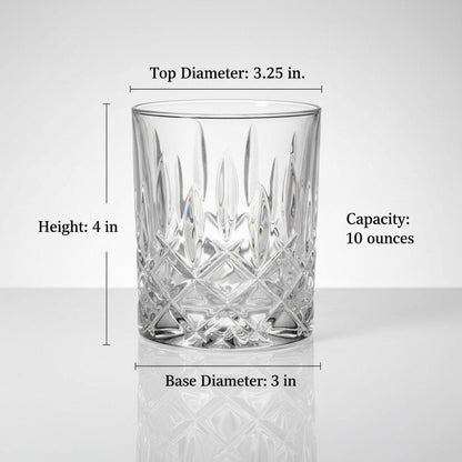 "Men's Bar" at the Astor Crystal Whiskey Glass – Best Gift for Bourbon Lovers – 2 - Piece Set (Gift Box Collection) - HISTORY COMPANY