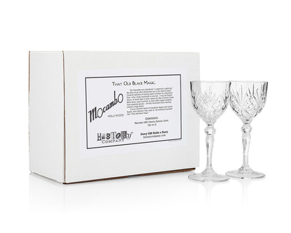 Mocambo 1941 Crystal Cocktail Glass - Nick & Nora - Style 2 - Piece Set (Gift Box Collection) - HISTORY COMPANY