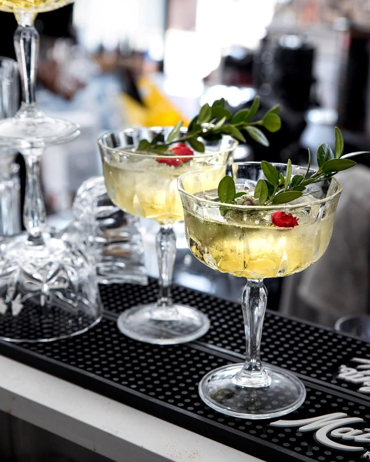 Newport "Social Season" Crystal Cocktail Coupe Glass, Vintage-Inspired 2-Piece Set in Gift Box – HISTORY COMPANY. Elegant coupe glasses with a timeless design, perfect for classic cocktails and refined entertaining. Crafted from fine crystal, these glasses evoke the sophistication of Newport's storied social scene.