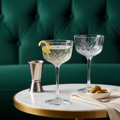 Nick & Nora Cocktail Glass – 1930s New York Speakeasy 2 - Piece Set (Gift Box Collection) - HISTORY COMPANY