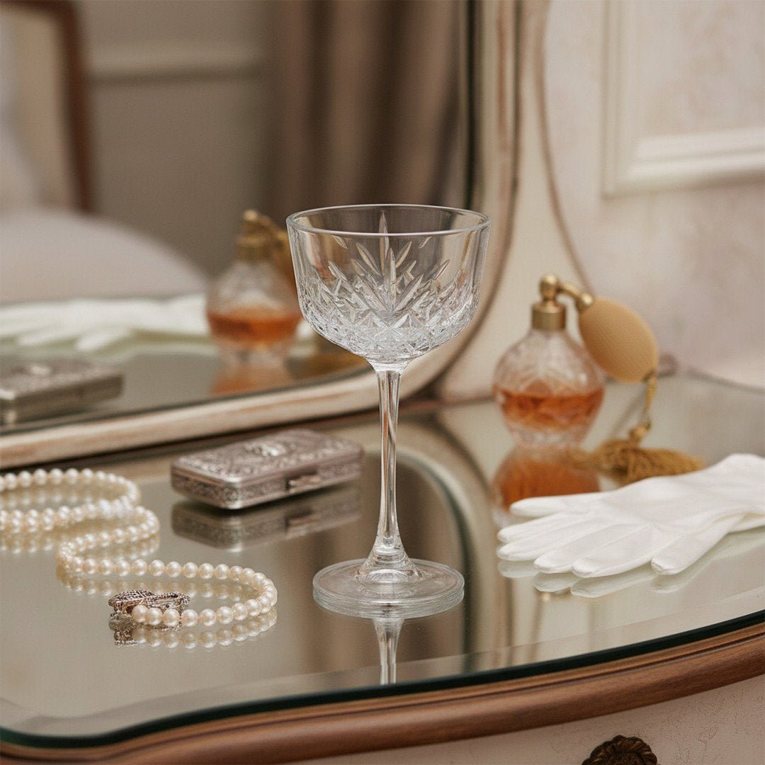 Nick & Nora Cocktail Glass – 1930s New York Speakeasy 2 - Piece Set (Gift Box Collection) - HISTORY COMPANY