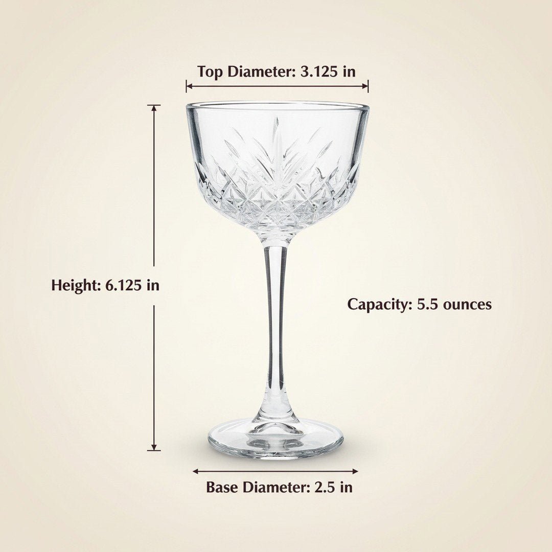 Nick & Nora Cocktail Glass – 1930s New York Speakeasy 2 - Piece Set (Gift Box Collection) - HISTORY COMPANY