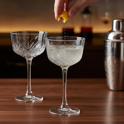 Nick & Nora Cocktail Glass – 1930s New York Speakeasy 2 - Piece Set (Gift Box Collection) - HISTORY COMPANY