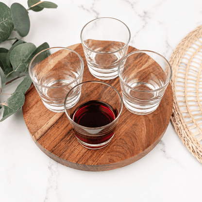 "Ombra di Vino" Traditional Italian Stemless Wine Glass of Venice, 4 - Piece Set (Gift Box Collection) - HISTORY COMPANY