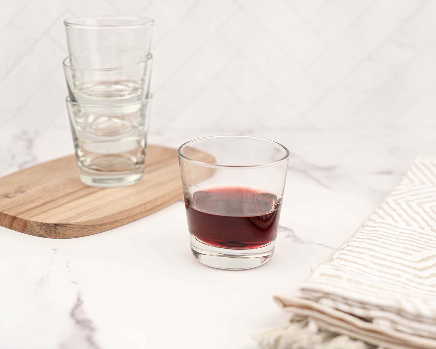 HISTORY COMPANY - Set of 4 Ombra di Vino Italian stemless wine glasses, blending Venetian heritage with modern elegance.