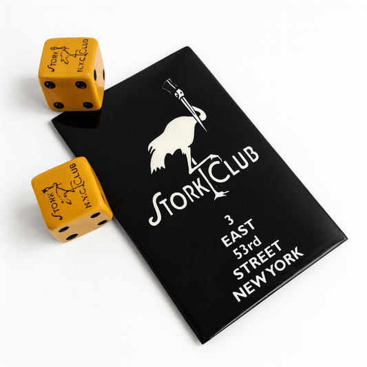 Original Stork Club “Pair of Dice” Set (Plus Stork Club Vanity Mirror) - HISTORY COMPANY