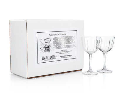 Paris Bistro Cocktail Coupette – Champs - Élysées - Inspired Glassware for Craft Cocktails, 2 - Piece Set (Gift Box Collection) - HISTORY COMPANY