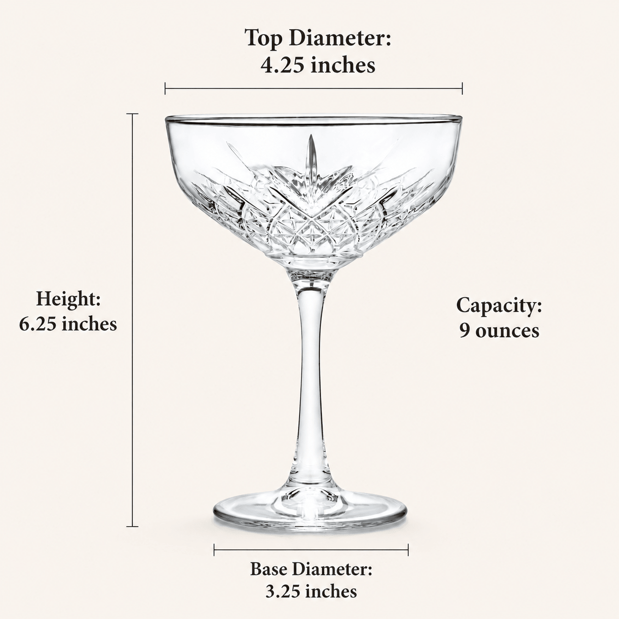 “Party of the Century” Cocktail Coupe Glass – Black and White Ball-Inspired, 2-Piece Set (Gift Box Collection) - HISTORY COMPANY
