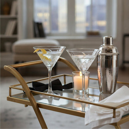“Party of the Century” Martini Glass – Black and White Ball-Inspired, 2-Piece Set (Gift Box Collection) - HISTORY COMPANY