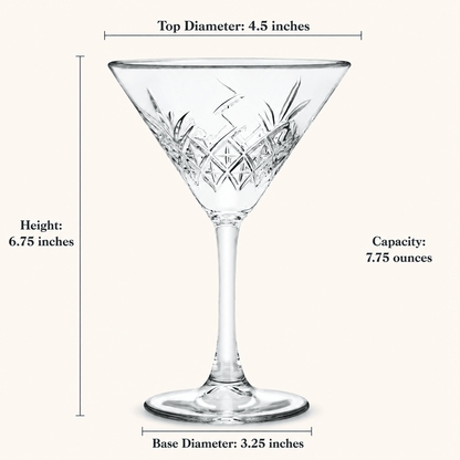 “Party of the Century” Martini Glass – Black and White Ball-Inspired, 2-Piece Set (Gift Box Collection) - HISTORY COMPANY