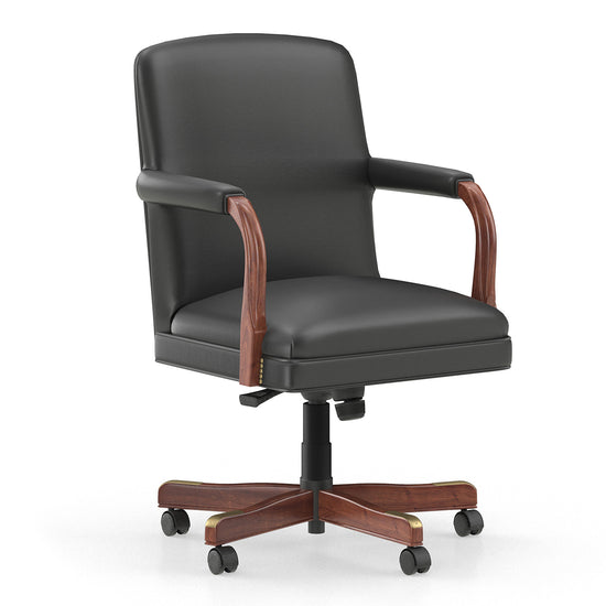 HISTORY COMPANY - Mid-Century Modern executive chair, a vintage-inspired piece with refined lines and plush daily comfort. 