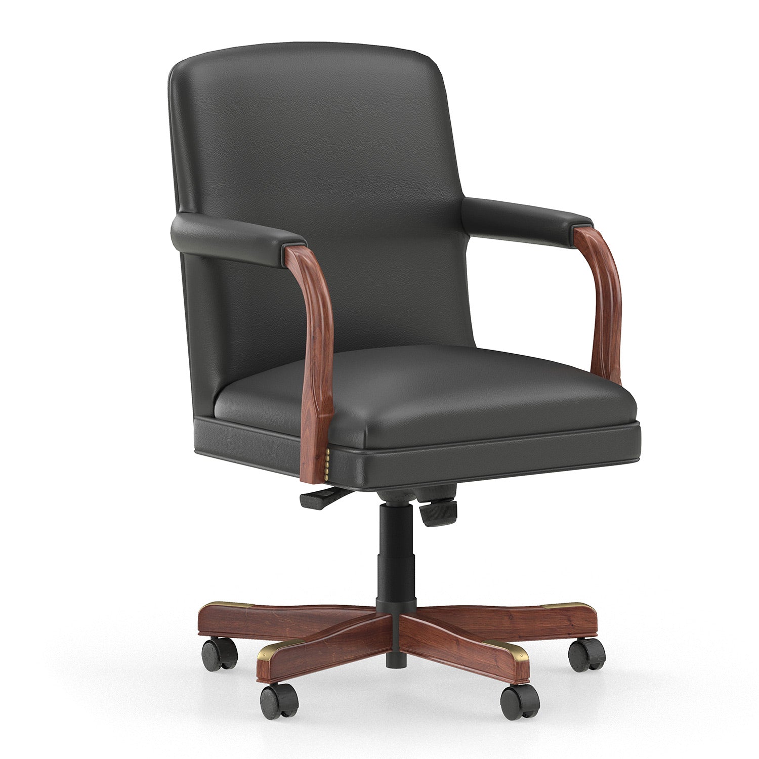HISTORY COMPANY - Mid-Century Modern executive chair, a vintage-inspired piece with refined lines and plush daily comfort. 