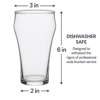 Retro - Classic Bell - Shaped Soda Fountain Glass - 16 - Ounces – Set of 2 (Gift Box Collection) - HISTORY COMPANY