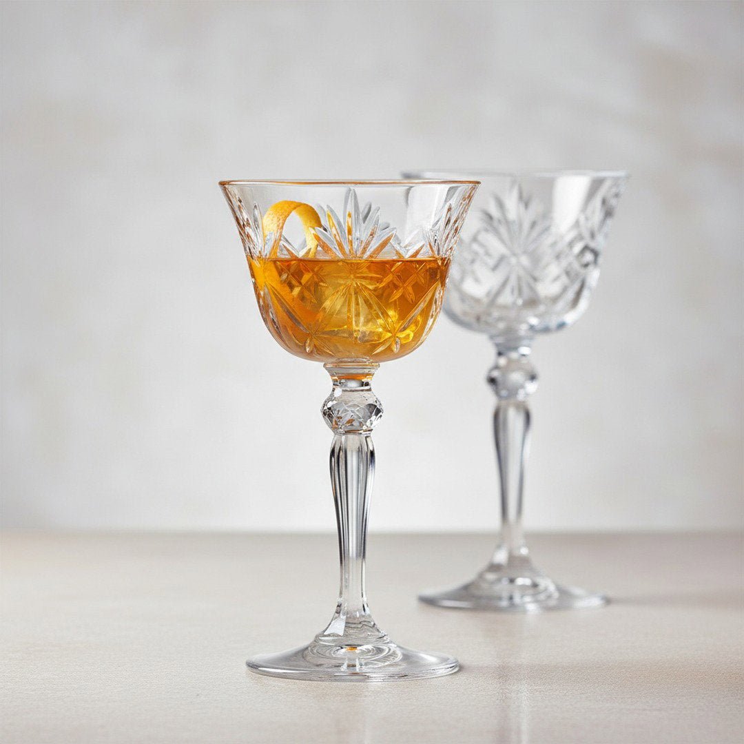 Rudyard Kipling Cocktail Coupette – Inspired by the Pegu Club, 2 - Piece Set (Gift Box Collection) - HISTORY COMPANY
