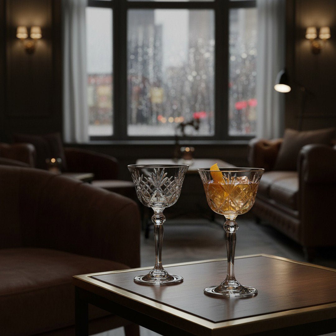 Rudyard Kipling Cocktail Coupette – Inspired by the Pegu Club, 2 - Piece Set (Gift Box Collection) - HISTORY COMPANY