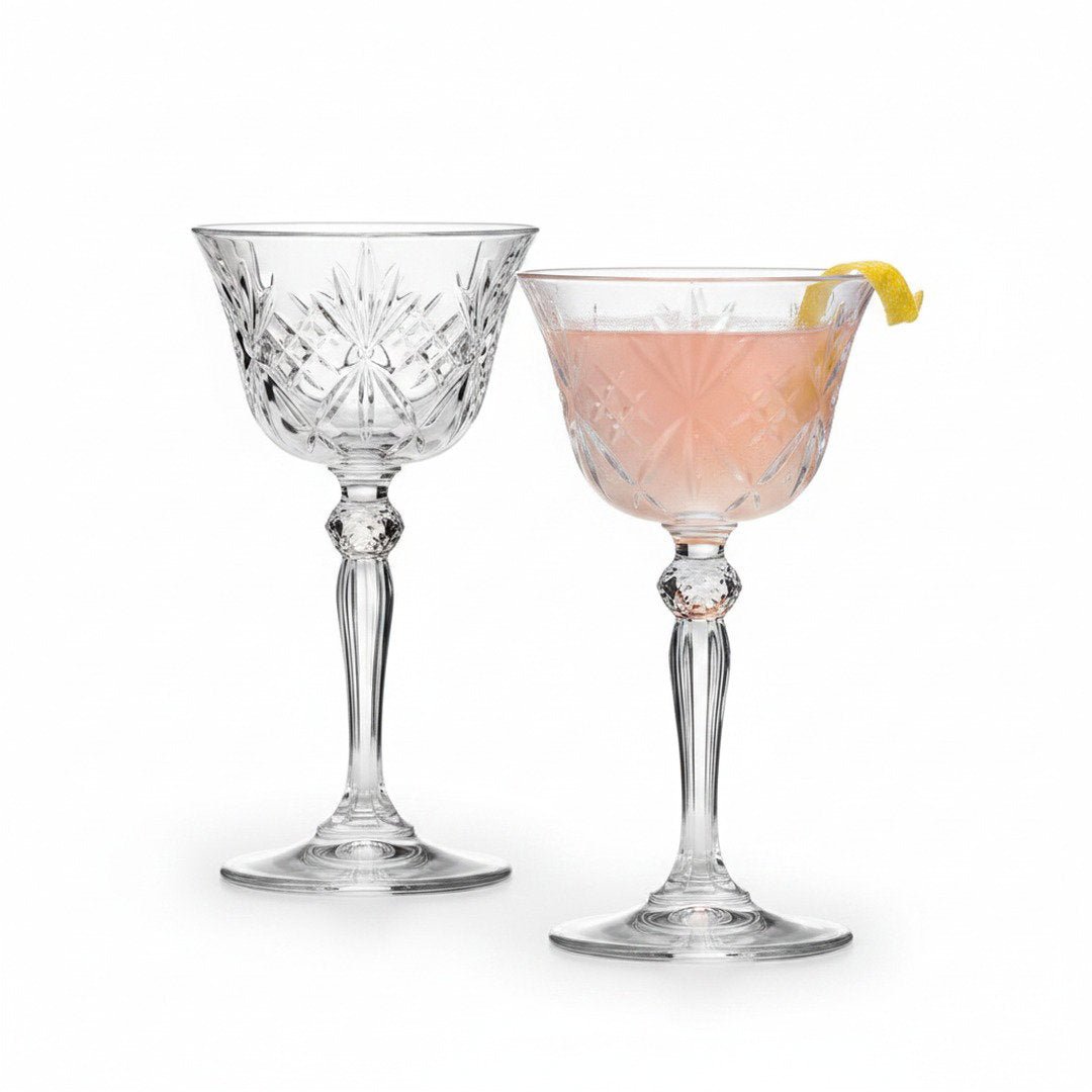 Rudyard Kipling Cocktail Coupette – Inspired by the Pegu Club, 2 - Piece Set (Gift Box Collection) - HISTORY COMPANY