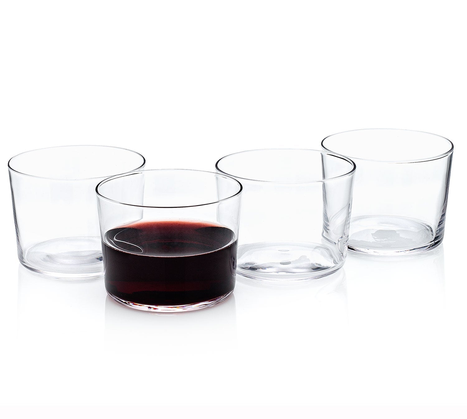 HISTORY COMPANY - Spanish Bodega Chatos-Style Stemless Wine Glass, a 4-piece set handcrafted for wine and tapas nights.