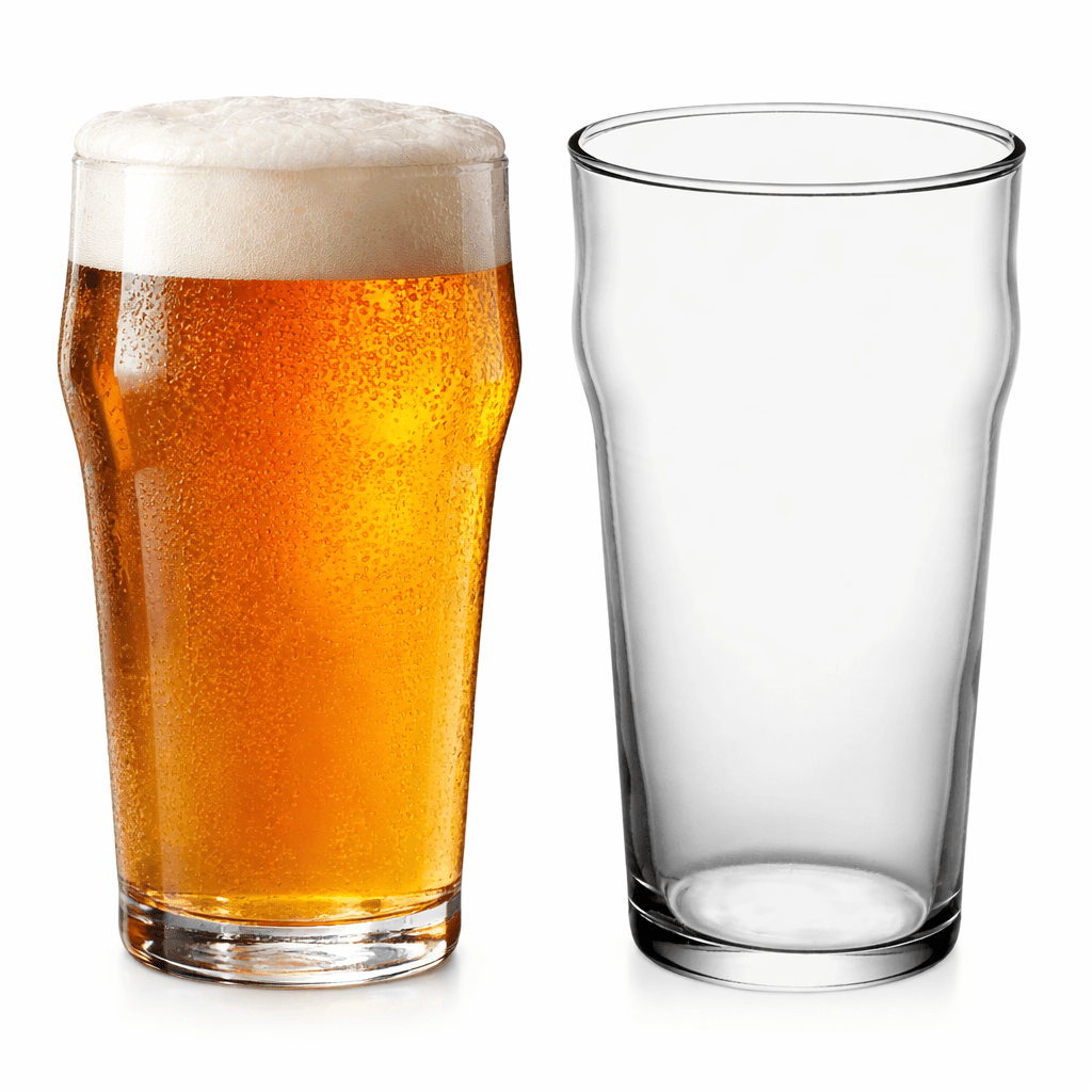 The 1913 “Hugo” British Pint Glass for Beer and Ale, 2 - Piece Set (Gift Box Collection) - HISTORY COMPANY