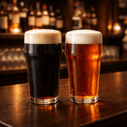 The 1913 “Hugo” British Pint Glass for Beer and Ale, 2 - Piece Set (Gift Box Collection) - HISTORY COMPANY