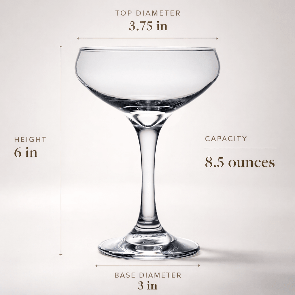 The 1930 "Algonquin Round Table" Classic Cocktail Coupe Glass, 2 - Piece Set (Gift Box Collection) - HISTORY COMPANY
