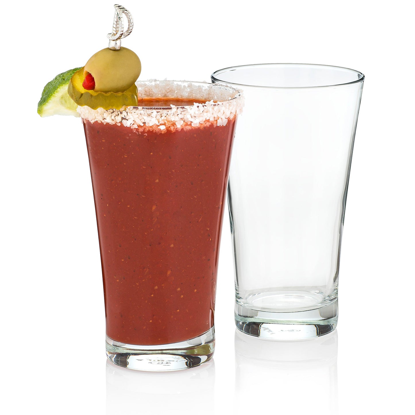 The Bloody Mary “Morning After” Glass – Inspired by the International Bar Flies, 2 - Piece Set (Gift Box Collection) - HISTORY COMPANY